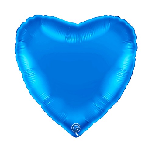 Levně Fóliový balonek srdce modré - Blue 45 cm/18"