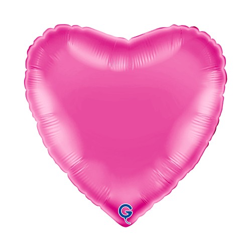 Levně Fóliový balonek srdce růžové - Fuchsia 45 cm/18"