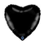 Černý balonek ve tvaru srdce jako elegantní dekorace na večerní nebo slavnostní party