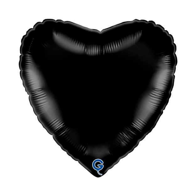 Černý balonek ve tvaru srdce jako elegantní dekorace na večerní nebo slavnostní party