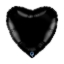 Černý balonek ve tvaru srdce jako elegantní dekorace na večerní nebo slavnostní party