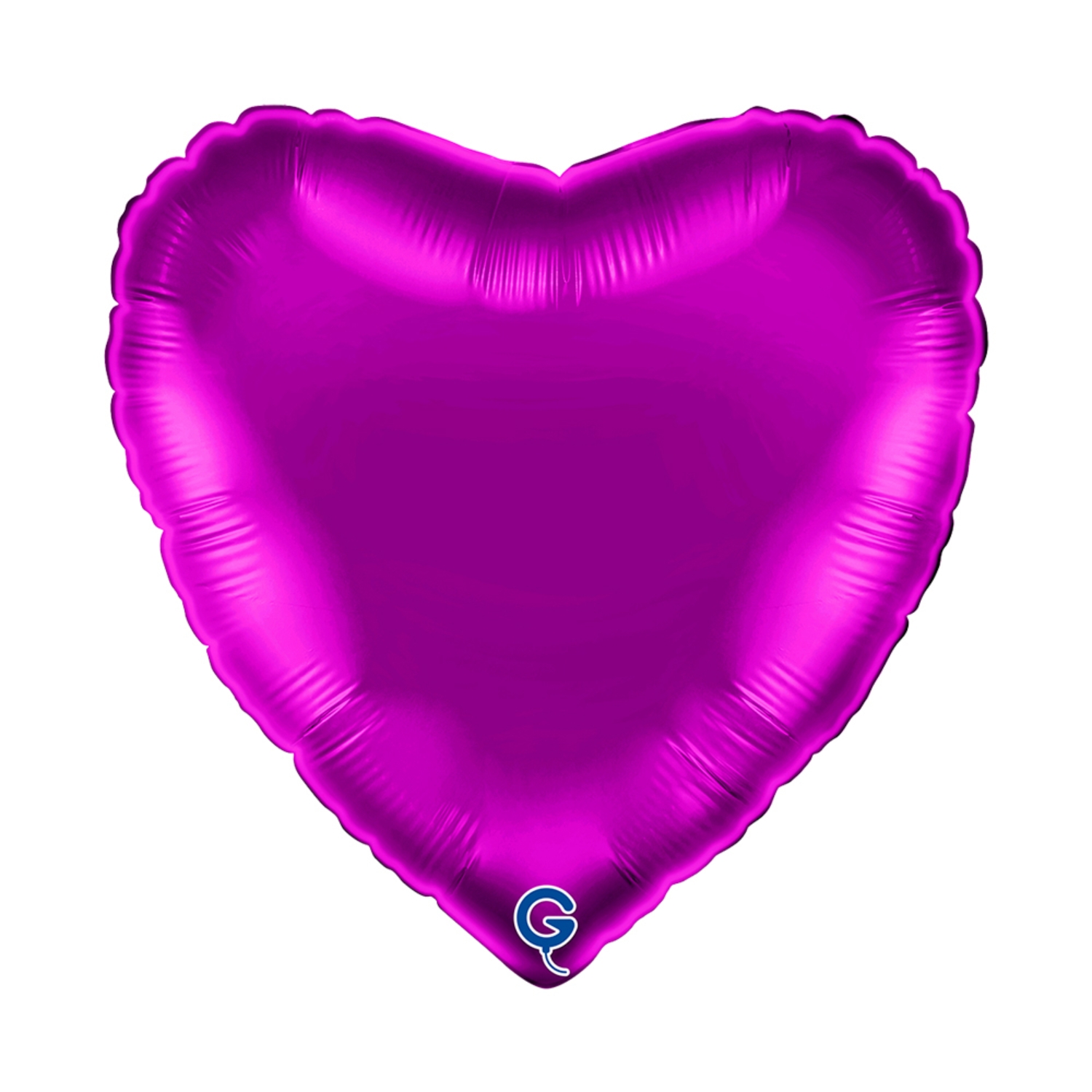 Levně Fóliový balonek srdce fialové - Purple 45 cm/18"