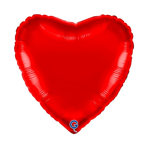Levně Fóliový balonek srdce červené - Red 45 cm/18"