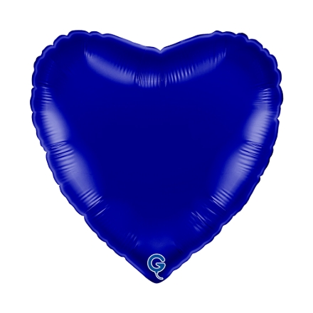 Tmavě modrý balonek ve tvaru srdce jako elegantní dekorace na večerní oslavu