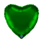 Tmavě zelený balonek ve tvaru srdce jako elegantní dekorace na svatbu nebo oslavu