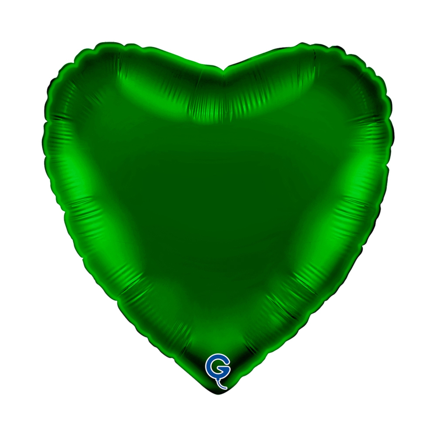 Levně Fóliový balonek srdce tmavě zelené - Dark Green 45 cm/18"