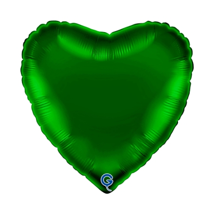 Tmavě zelený balonek ve tvaru srdce jako elegantní dekorace na svatbu nebo oslavu