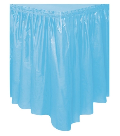 Plastová stolová sukně světle modrá 74 x 426 cm