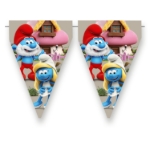 Vlaječková girlanda Šmoulové 3 m