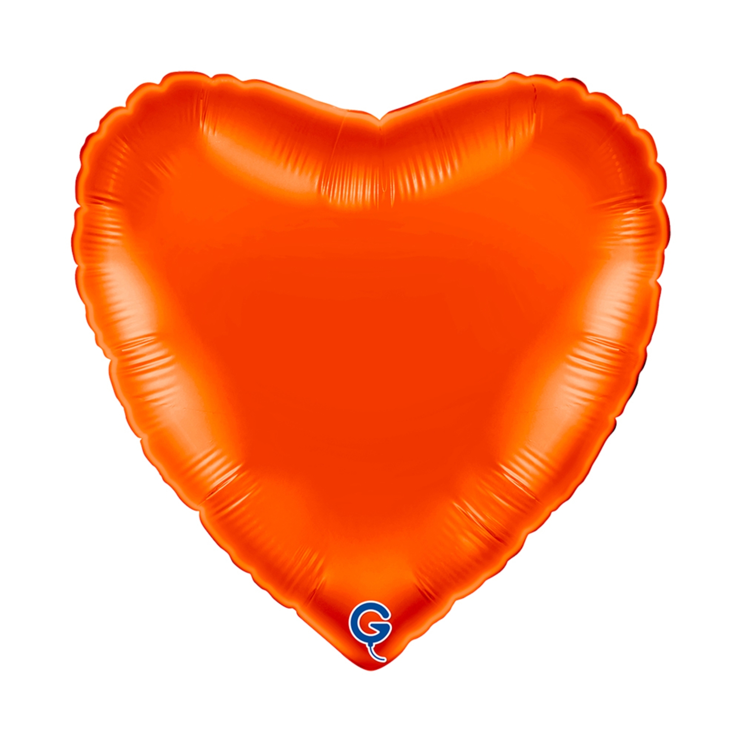 Levně Fóliový balonek srdce oranžové - Orange 45 cm/18"