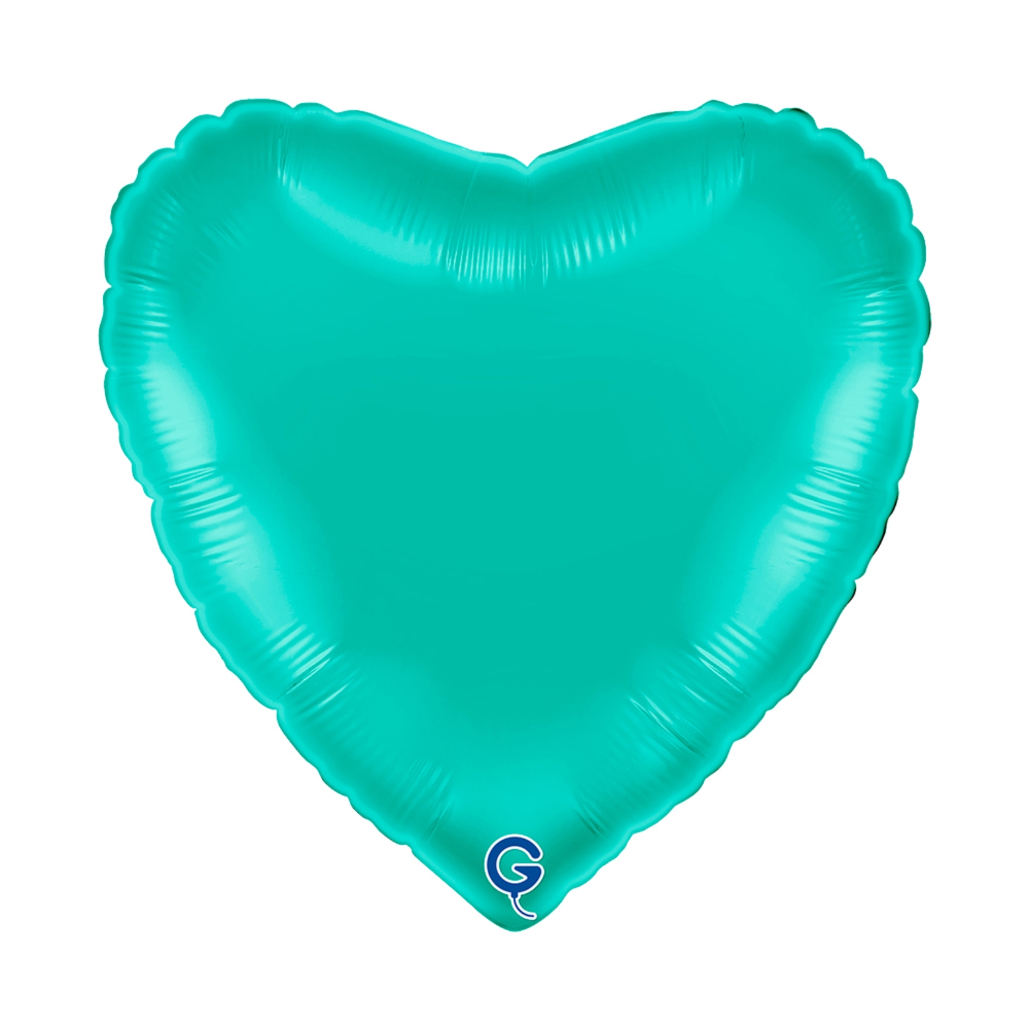 Levně Fóliový balonek srdce tyrkysové - Tiffany 45 cm/18"