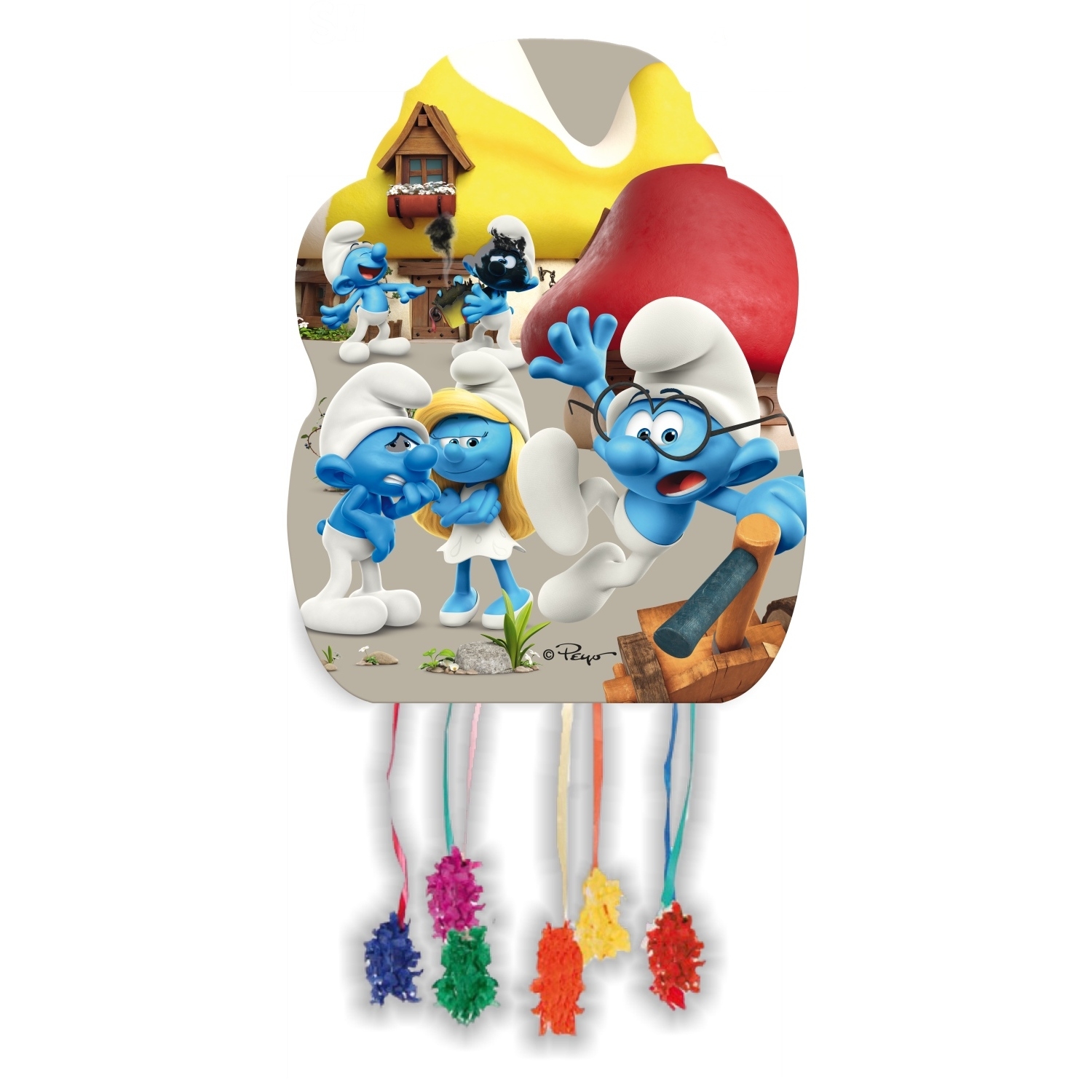 Piñata Šmoulové střední 46 × 33 cm