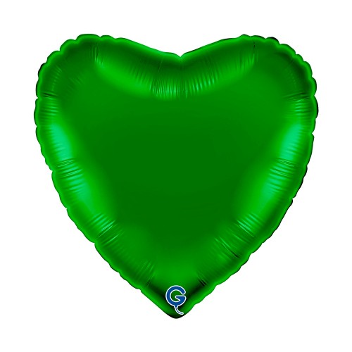 Levně Fóliový balonek srdce zelené - Green 45 cm/18"