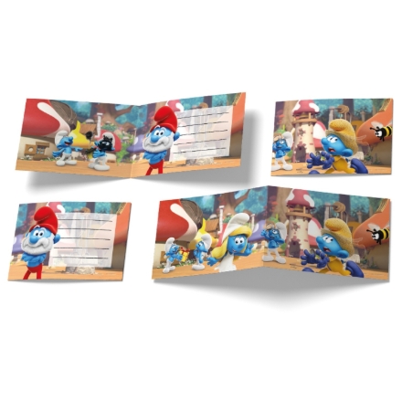 Pozvánky na párty Šmoulové 6 ks