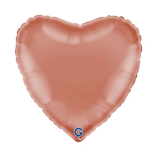 Levně Fóliový balonek srdce rose gold - Rose Gold 45 cm/18"