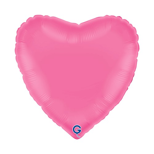 Levně Fóliový balonek srdce růžový - Bubble Gum 45 cm/18"