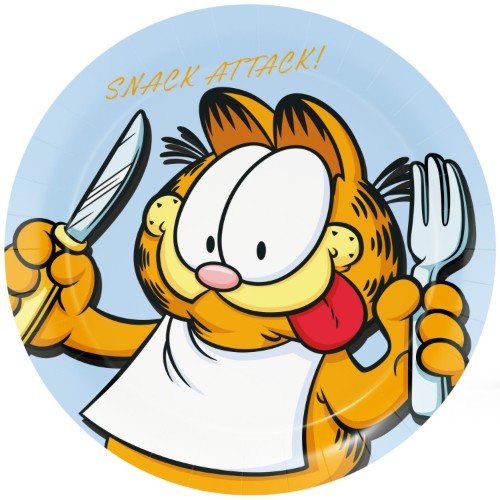 Levně Papírové talíře Garfield 23 cm, 8 ks