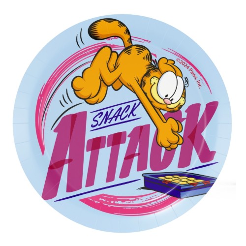 Levně Papírové talířky Garfield 18 cm, 8 ks