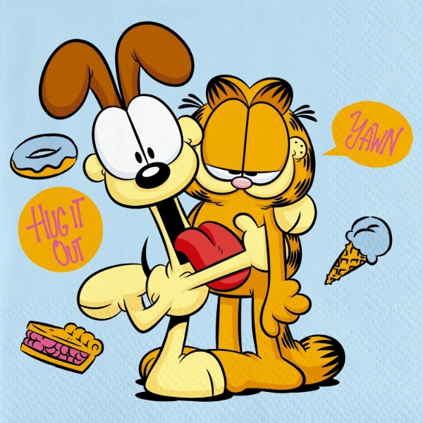 Papírové ubrousky Garfield 33 × 33 cm, 20 ks