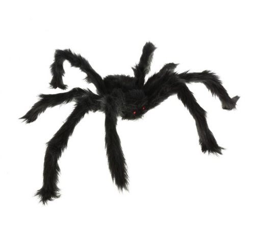 Levně Halloweenská dekorace – velký pavouk s chlupy, 60 cm