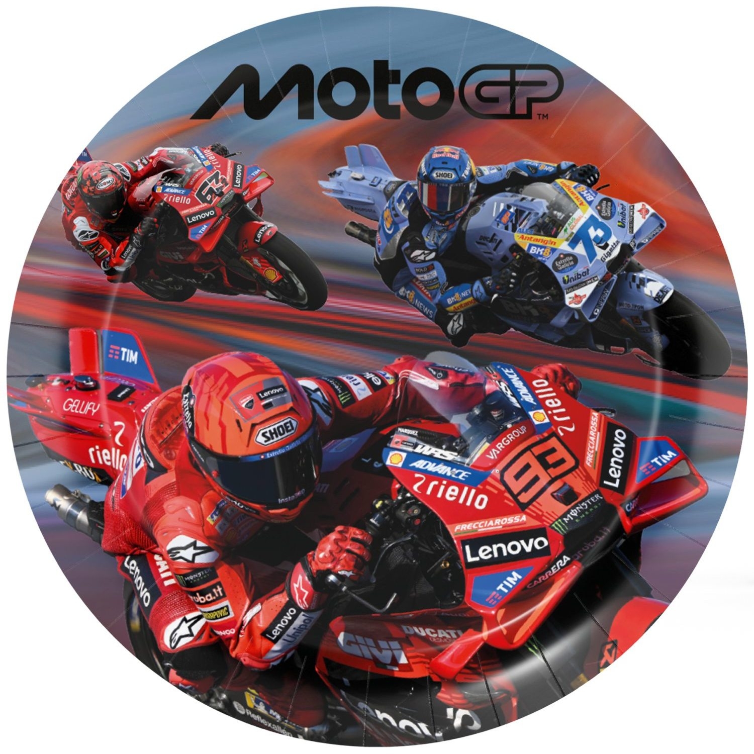 Papírové talíře MotoGP 23 cm, 8 ks