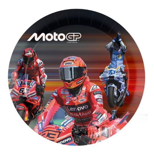 Levně Papírové talířky MotoGP 18 cm, 8 ks