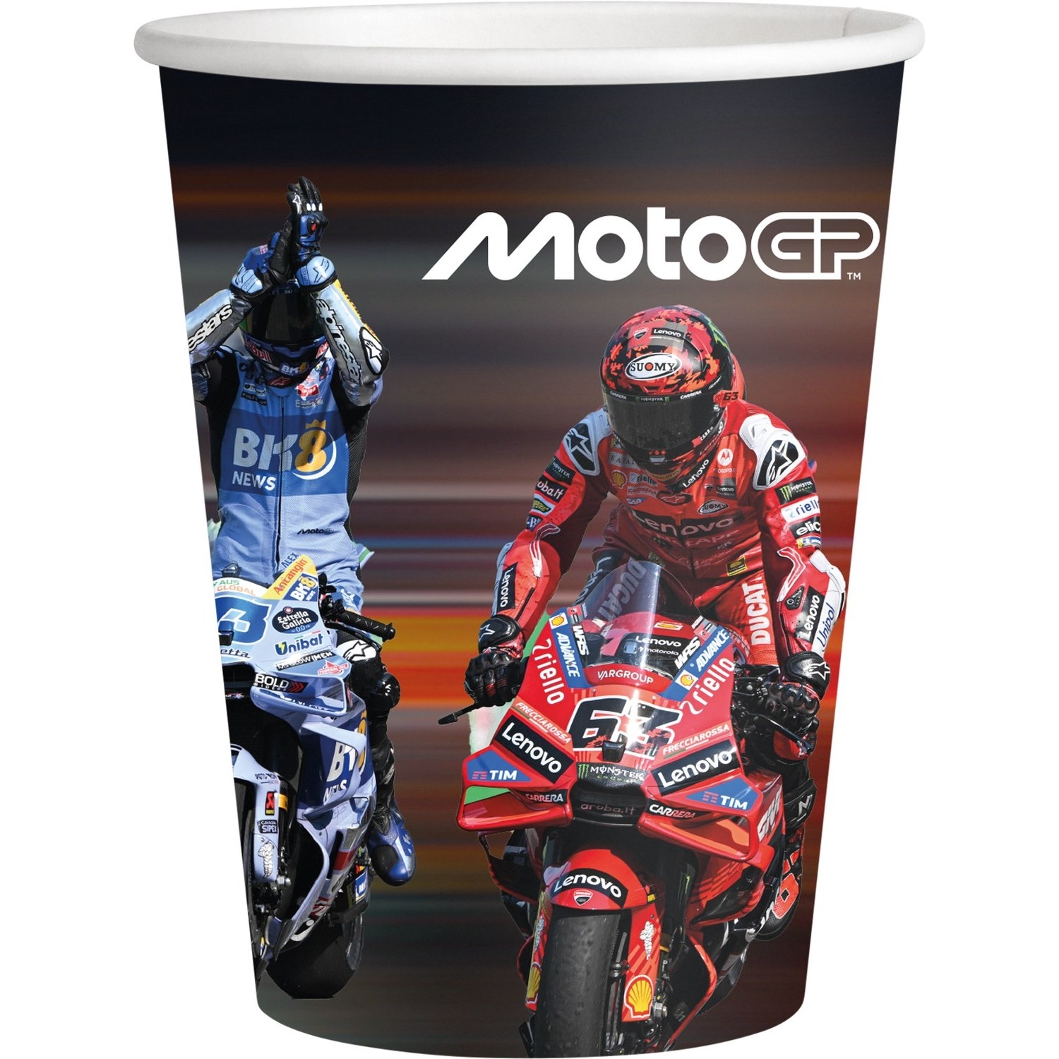 Papírové kelímky MotoGP 250 ml, 8 ks