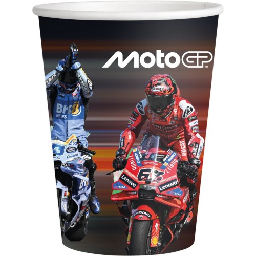 Levně Papírové kelímky MotoGP 250 ml, 8 ks