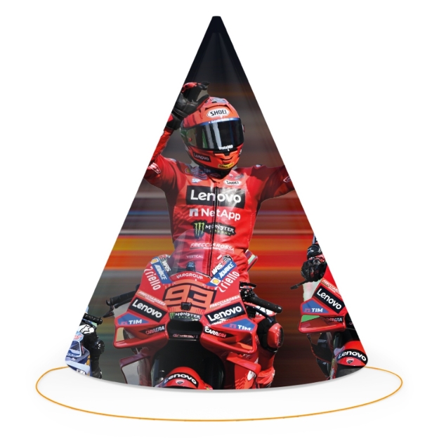 Párty čepičky MotoGP s motivem závodníka