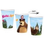 Kelímky s motivem Máša a medvěd na narozeniny