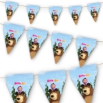 Girlanda Máša a medvěd na dětskou narozeninovou oslavu