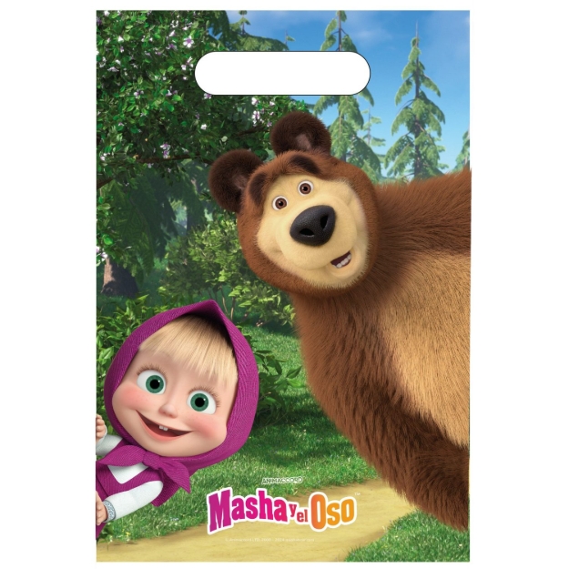 Dárkové tašky Máša a medvěd 6 ks