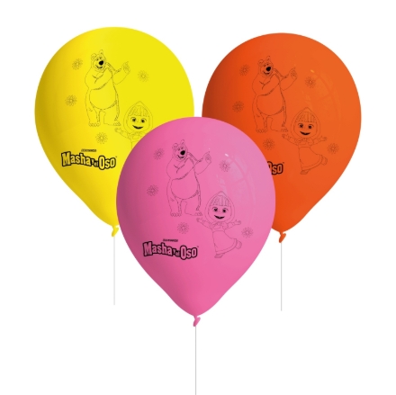 Latexové balónky Máša a medvěd 30 cm 8 ks