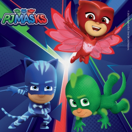 Papírové ubrousky Pyžamasky PJ Masks 33 × 33 cm