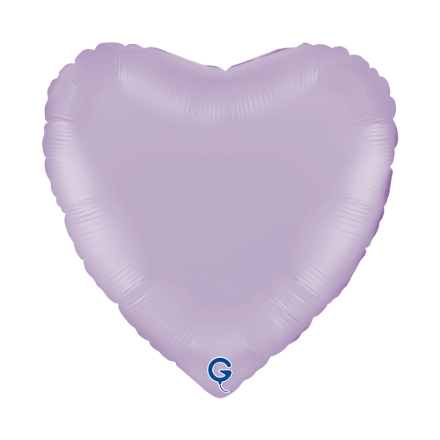 Matně liliový balonek ve tvaru srdce jako jemná dekorace na oslavu nebo baby shower