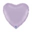 Matně liliový balonek ve tvaru srdce jako jemná dekorace na oslavu nebo baby shower