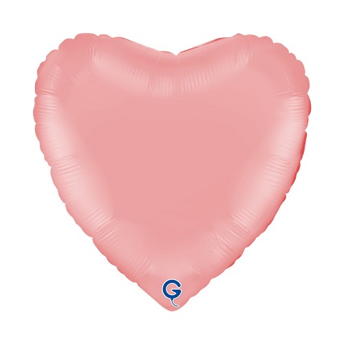 Levně Fóliový balonek srdce růžové - Matte Pink 45 cm/18"