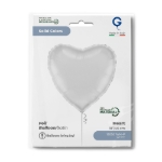 Bílé srdce Satin White pro jemnou a elegantní party výzdobu