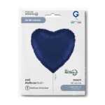 Tmavě modré srdce Satin Blue Navy pro elegantní party výzdobu