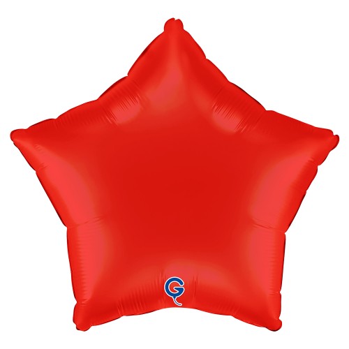 Levně Fóliový balonek hvězda červená - Matte Red 45 cm/18"