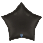 Černý balonek ve tvaru hvězdy jako luxusní dekorace na večerní oslavu