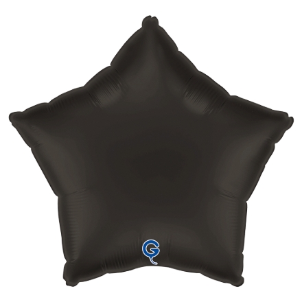 Černý balonek ve tvaru hvězdy jako luxusní dekorace na večerní oslavu