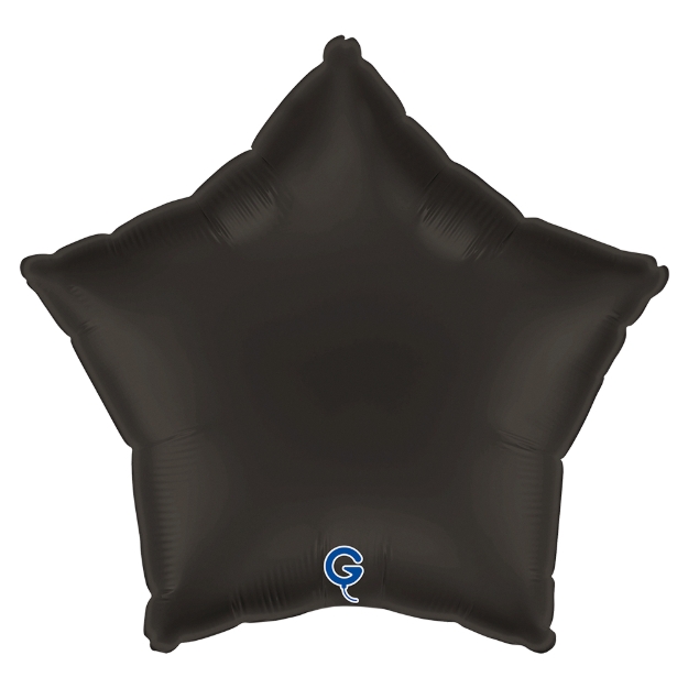 Černý balonek ve tvaru hvězdy jako luxusní dekorace na večerní oslavu