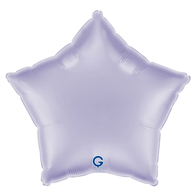 Liliový balonek ve tvaru hvězdy jako jemná dekorace na oslavu nebo baby shower