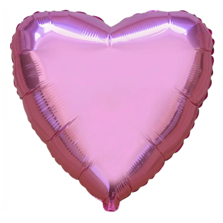 Růžový fóliový balonek srdce 46 cm