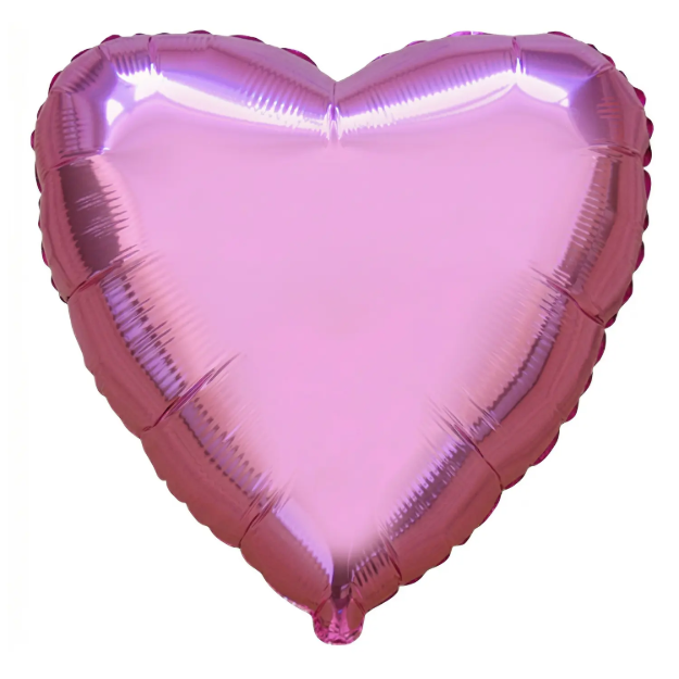 Růžový fóliový balonek srdce 46 cm