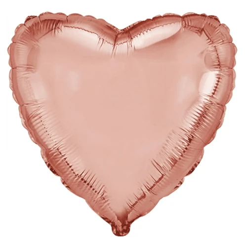 Levně Fóliový balonek srdce rose gold 46 cm – nebalené