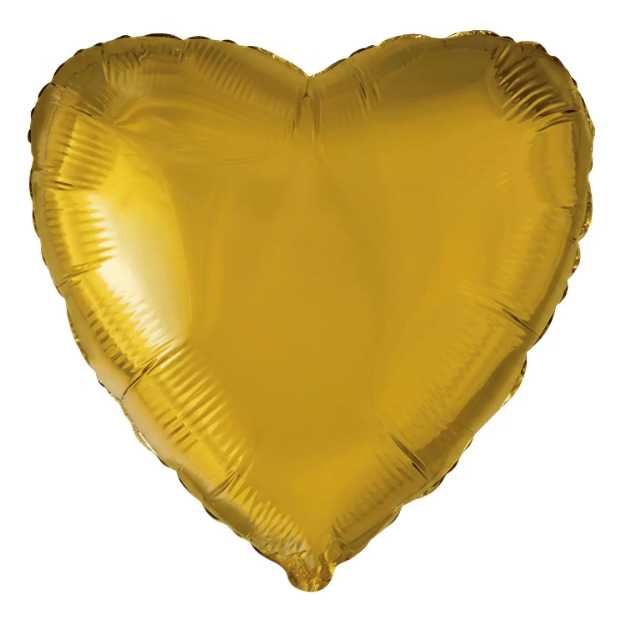 Zlatý fóliový balonek srdce 46 cm
