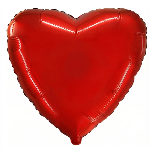 Červený fóliový balonek srdce 46 cm
