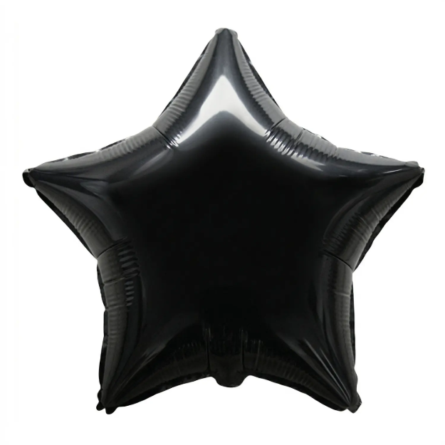 Černý fóliový balonek hvězda 46 cm